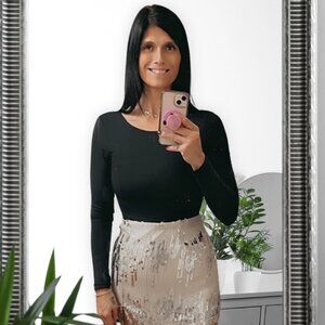 Aeropostale Long Sleeve Seriously Soft Smooth Ballet Bodysuit | Size S